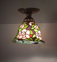 Meyda White 276083 - 8" Wide Begonia Flush Mount