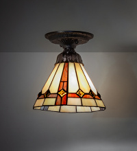 Meyda White 276093 - 8" Wide Belvidere Flushmount