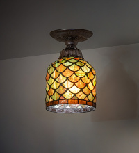 Meyda White 276100 - 6" Wide Acorn Flushmount