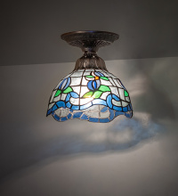 Meyda White 276108 - 7" Wide Roseborder Flushmount