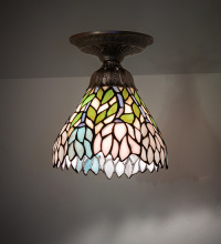 Meyda White 276109 - 7" Wide Wisteria Flushmount