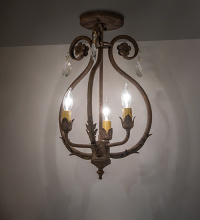 Meyda White 276405 - 12" Wide Antonia 3 Light Chandelier