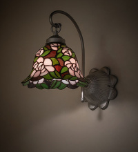 Meyda White 277042 - 8" Wide Begonia Wall Sconce