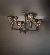 Meyda White 277046 - 26" Wide Begonia 4 Light Chandelier