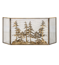 Meyda White 280001 - 84" Wide X 37" High Tall Pines Fireplace Screen