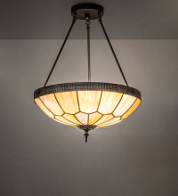 Meyda White 283871 - 20" Wide Vincent Honeycomb Semi-Flushmount