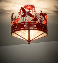 Meyda White 284119 - 18" Wide Ducks in Flight Inverted Pendant