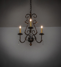 Meyda White 284121 - 18" Wide French Elegance 3 Light Chandelier