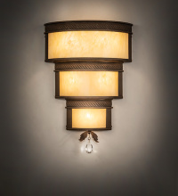 Meyda White 284183 - 18" Wide Rope Trimmed Cilindro Wall Sconce