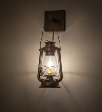 Meyda White 284246 - 7" Wide Miners Lantern Wall Sconce