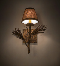 Meyda White 284398 - 12" Wide Lone Pine Right Wall Sconce
