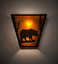 Meyda White 284461 - 13" Wide Bear Creek Right Wall Sconce