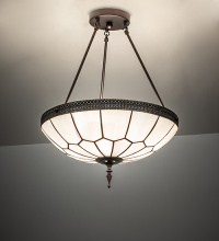 Meyda White 284462 - 20" Wide Vincent Honeycomb Semi-Flush Mount