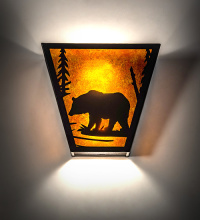 Meyda White 284483 - 13" Wide Bear Creek Left Wall Sconce