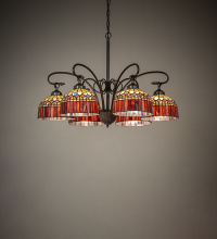 Meyda White 285499 - 31" Wide Tiffany Candice 6 Light Chandelier