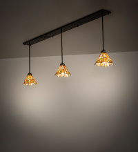 Meyda White 285687 - 66" Long Delta Jadestone 3 Light Island Pendant