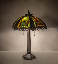 Meyda White 285874 - 25" High Lattice Filigree Table Lamp