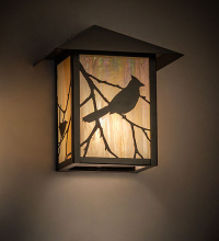 Meyda White 286578 - 9" Wide Seneca Song Bird Right Wall Sconce