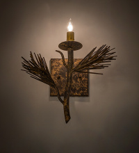 Meyda White 287563 - 12" Wide Lone Pine Right Wall Sconce