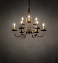 Meyda White 288069 - 28" Wide Earl 9 Light Chandelier
