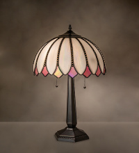 Meyda White 288315 - 25" High Daisy Table Lamp