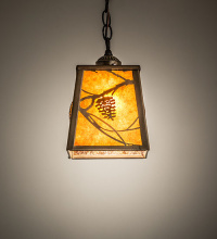 Meyda White 288434 - 7" Square Whispering Pines Pendant