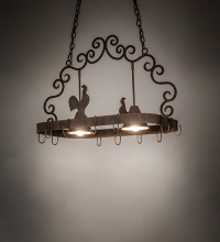 Meyda White 290251 - 35" Long Poulet 2 Light Pot Rack