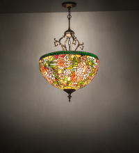 Meyda White 291149 - 20" Wide Romance Rose Inverted Semi-Flush Mount