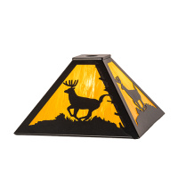 Meyda White 29286 - 11.5" Square Lone Deer Shade