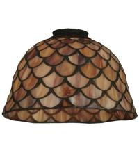 Meyda White 65168 - 8" Wide Tiffany Fishscale Shade
