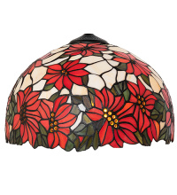Meyda White 65387 - 16" Wide Poinsettia Shade