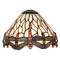 Meyda White 99246 - 7" Wide Tiffany Hanginghead Dragonfly Shade